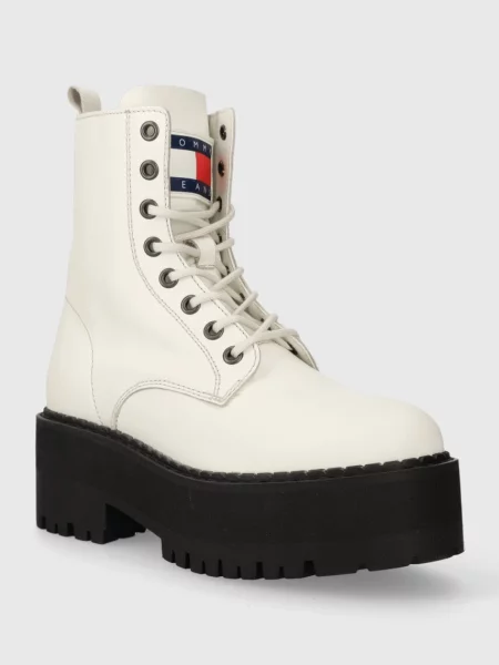 Botki Tommy Jeans białe