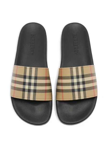 Papuci Burberry în carouri cu imagine