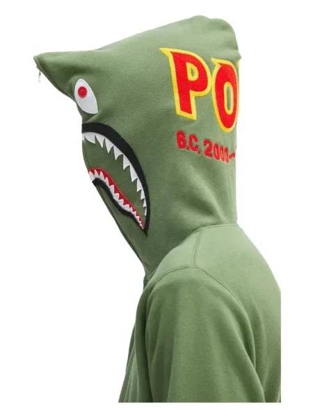 Суичър с качулка A Bathing Ape® зелено