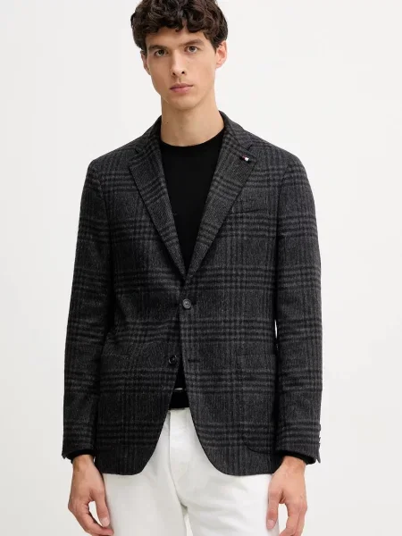 Suknjič z dodatkom volne Tommy Hilfiger siva