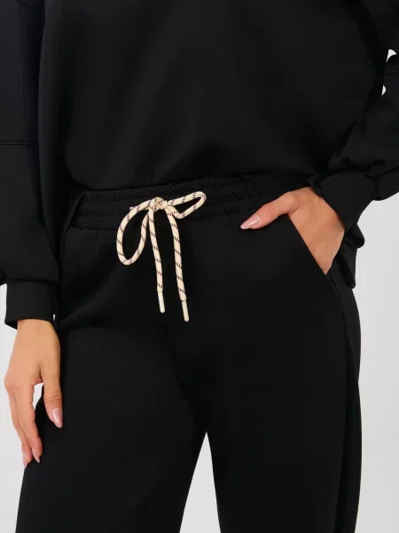 Trening Italy Moda cu glugă negru