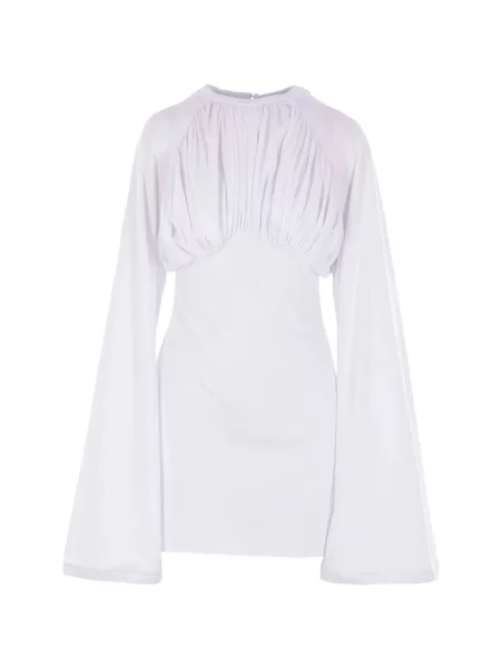 Mały sukienka mini Duran Lantink drapowana garniturowa biała