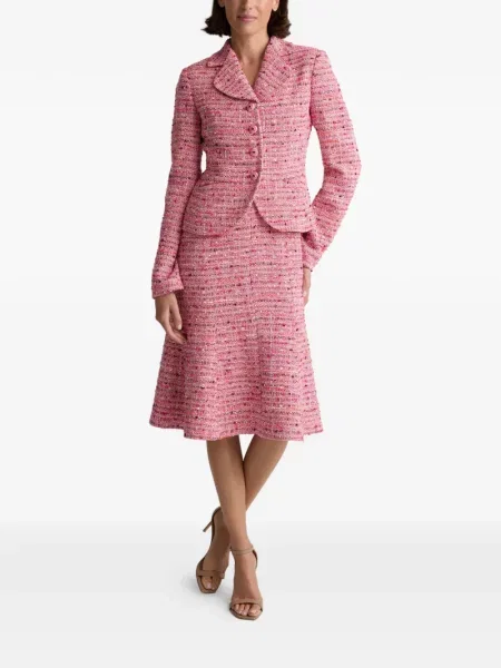 Gulerat geacă St. John din tweed roz