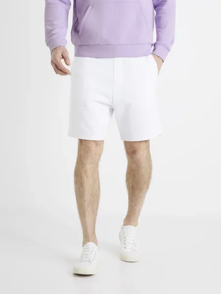 Pantaloni scurți Celio alb