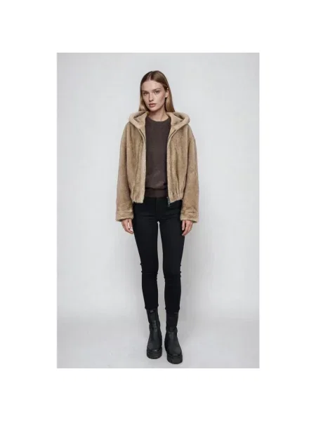 Kurtka Blonde No.8 z owczej skóry brązowa