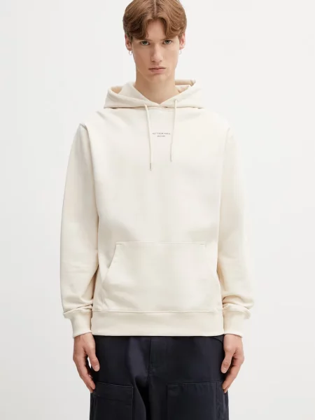 Drôle de Monsieur mikina s kapucí Le Hoodie Slogan Classique béžová