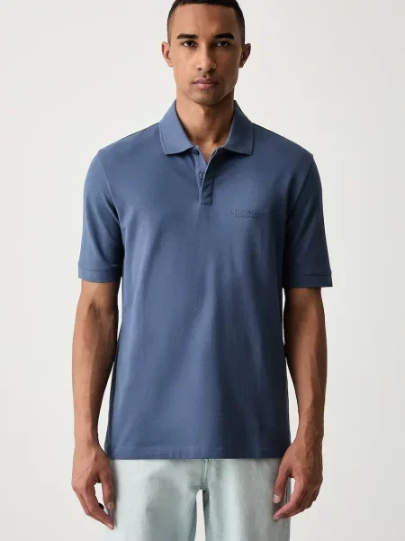 Tricou polo Armani Exchange albastru