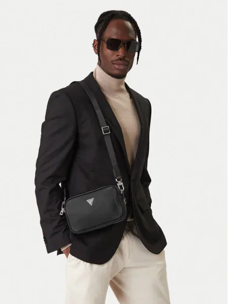GUESS Geantă de umăr MILANO' negru