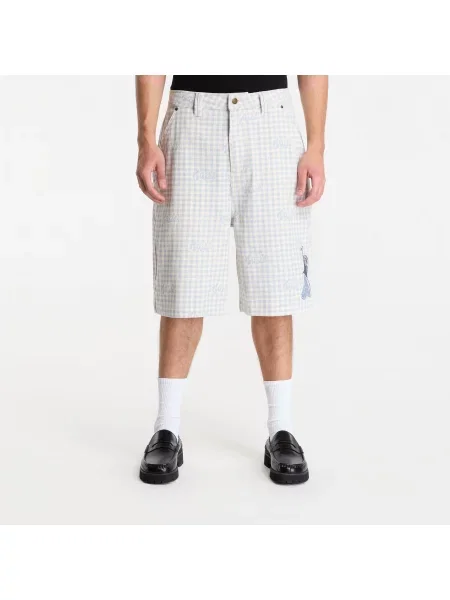 Σορτς RIPNDIP Hard In Da Paint Wide Fit Shorts Light Blue Checker M μπλε