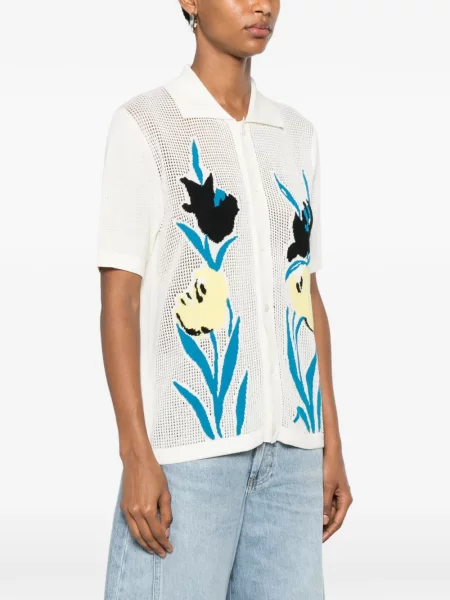 Cardigan Marni cu model floral plasă