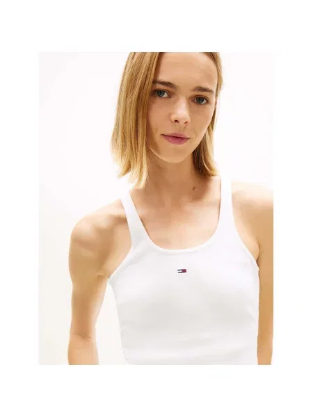 Top Tommy Jeans alb