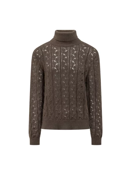 Sweter z golfem Amaránto brązowy
