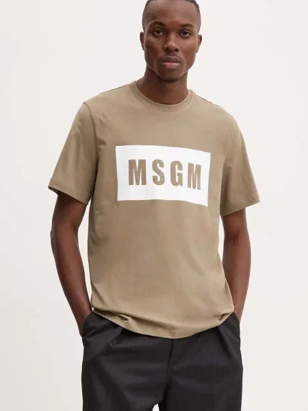 Тениска MSGM с принт зелено