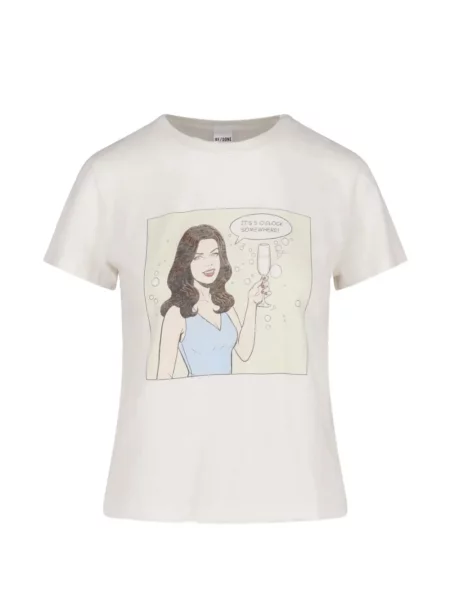 Tricou Re/done cu imagine alb