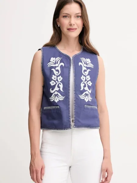 Hoss Intropia vestă desfacut albastru