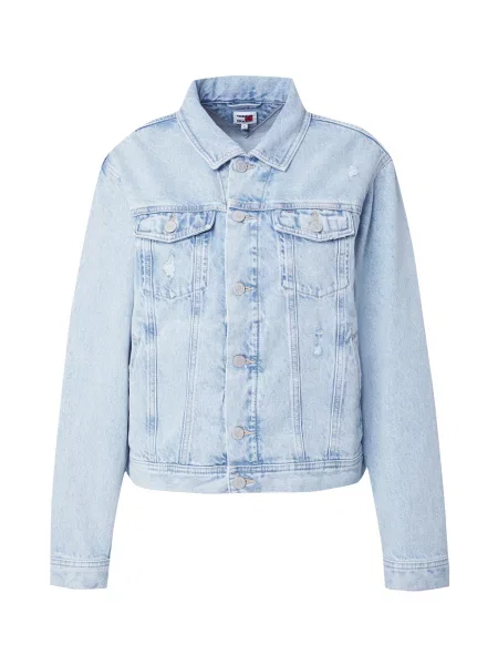 Tommy Jeans Traper jakna Flag Plava bijela