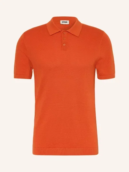 Dzianinowa koszulka polo Drykorn pomarańczowa