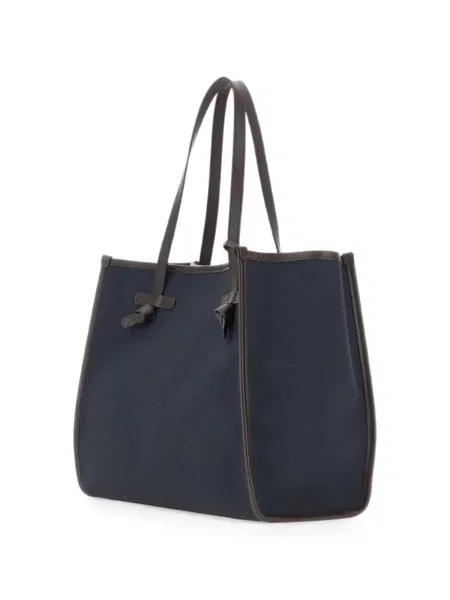 Bőr shopper táska Gianni Chiarini kék