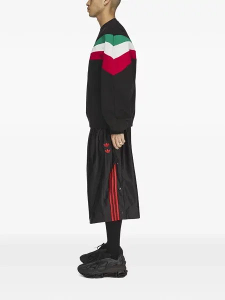 Ριγέ τένις μπλούζα Adidas με αυτόγραφο μαύρο