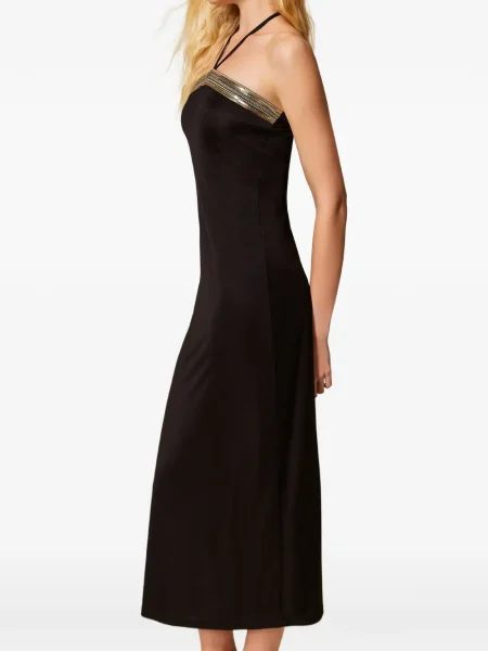 Rochie Twinset cu broderie de costum negru