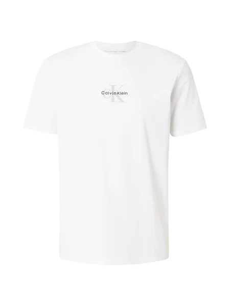 Calvin Klein Jeans Tricou gri / negru alb