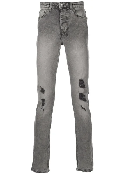 Blugi skinny Ksubi zdrențuiți gri