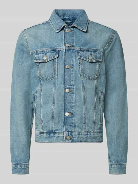 Kurtka jeansowa o kroju regular fit z czystej bawełny Tommy Jeans niebieska