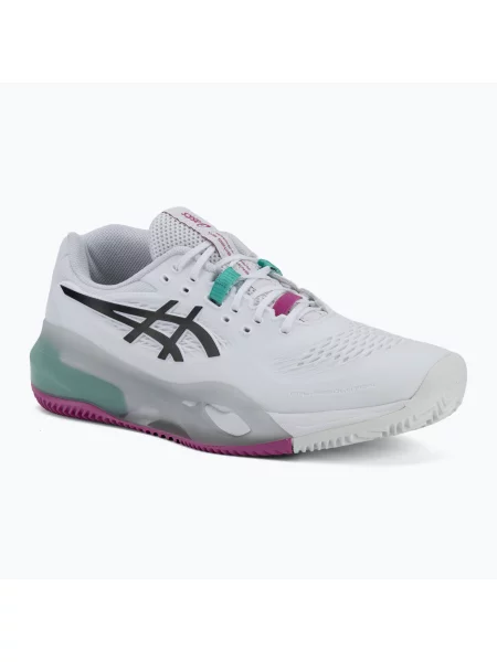 Încălțăminte de tenis pentru bărbați ASICS Gel-Resolution X Clay white/aurora green alb