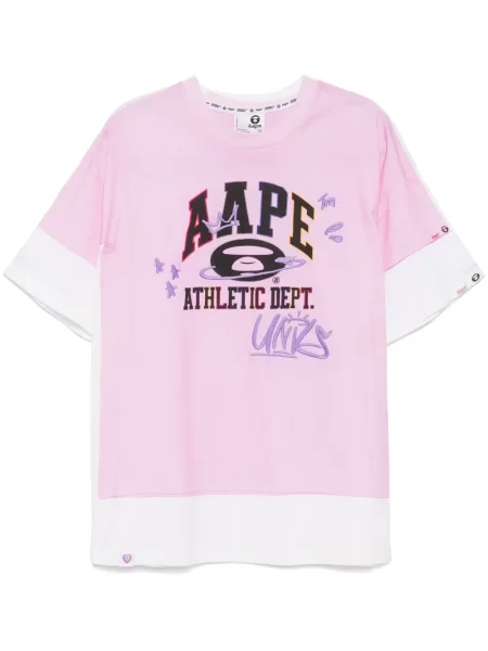 Tricou Aape By A Bathing Ape cu imagine roz