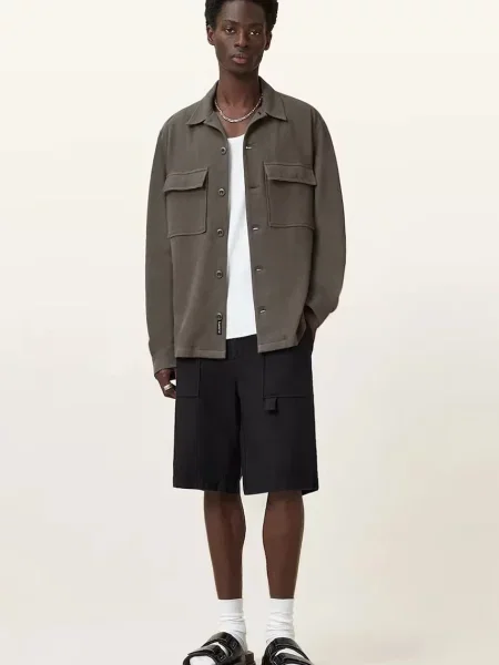 Къс панталон AllSaints TALBOT мъжки черно