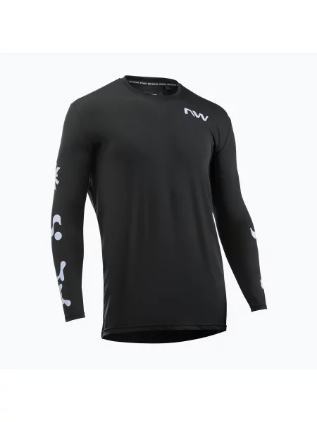 Cyklistické tričko Longsleeve Northwave Xtrail black/ice grey černé