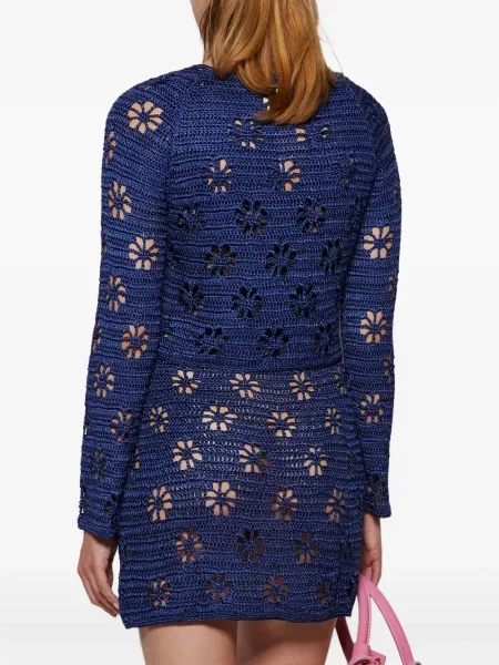 Cardigan Calle Del Mar cu model floral albastru
