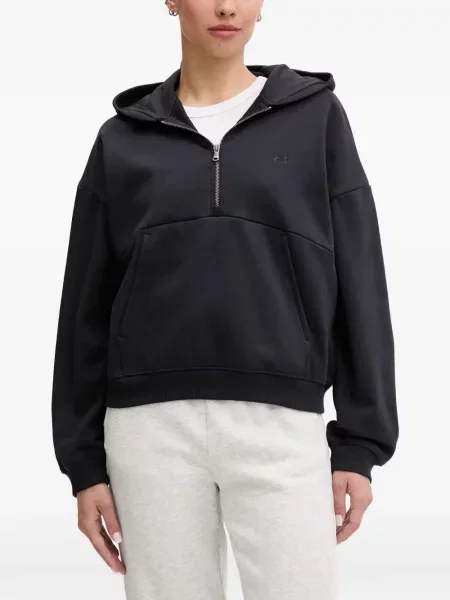 Hanorac cu glugă Under Armour cu autograf negru