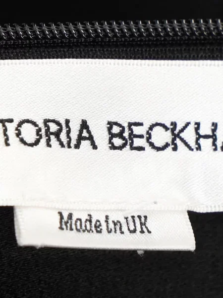 Препасан миди рокля Victoria Beckham с дантела черно
