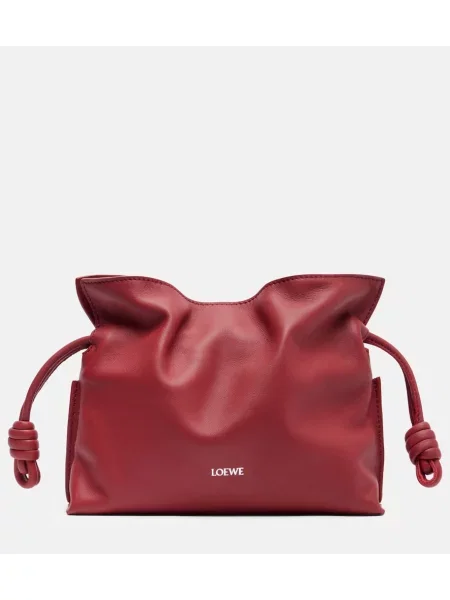 Usnjena pisemska torbica Loewe rdeča