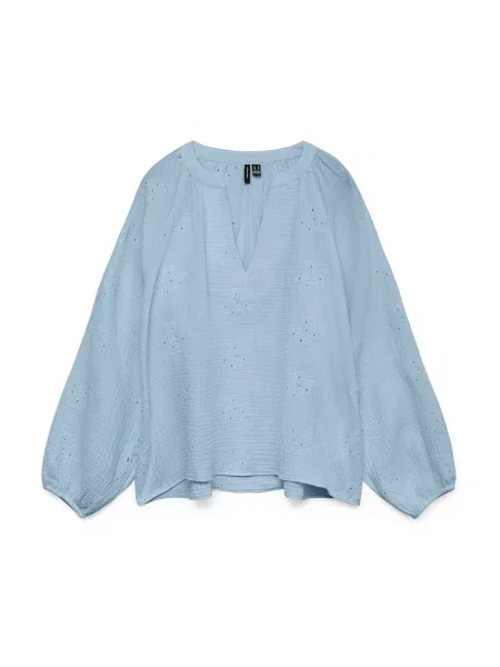 VERO MODA Bluza VMNATALI svetlo modra