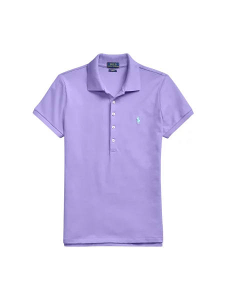 Koszulka polo Polo Ralph Lauren z autografem fioletowa
