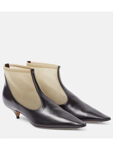 Cizme scurte The Row din piele negru