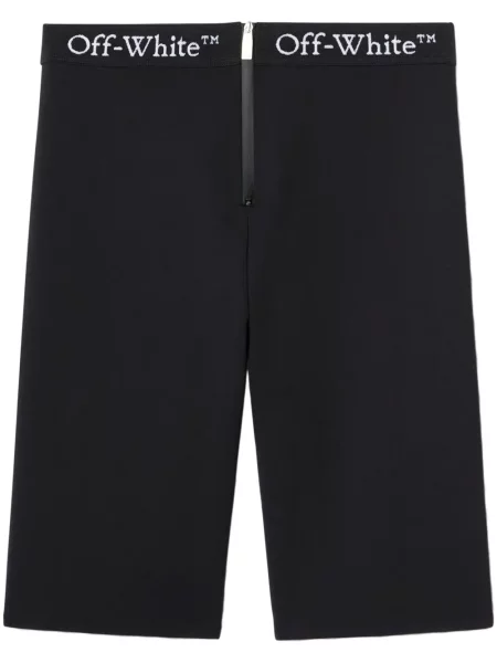 Pantaloni scurți Off-White Logoband Zipped Shorts Black L alb
