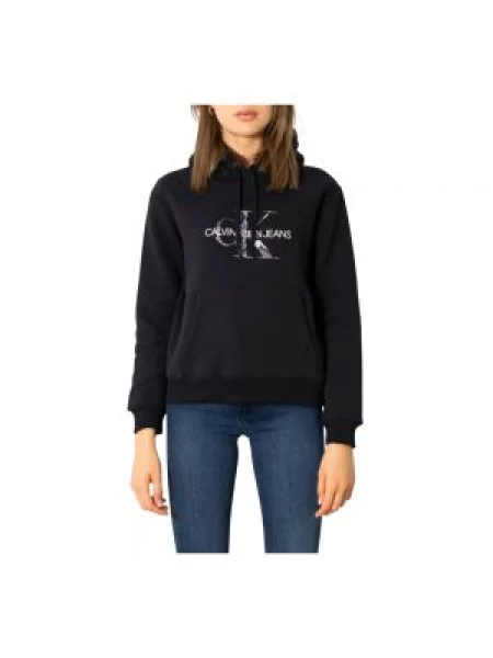Bluza z kapturem Calvin Klein Jeans czarna