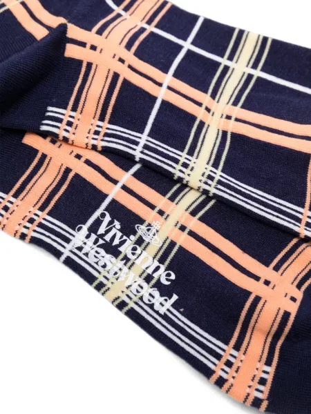 Карирани чорапи Vivienne Westwood синьо