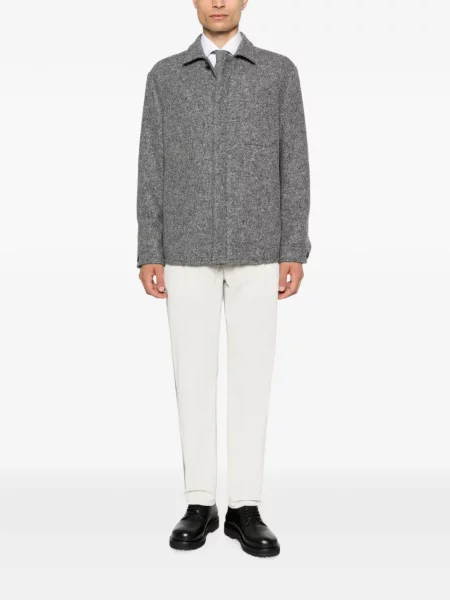 Pantaloni Eleventy de catifea cord alb