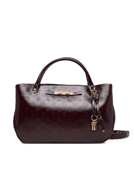 Guess Torebka Carmella Bordowy