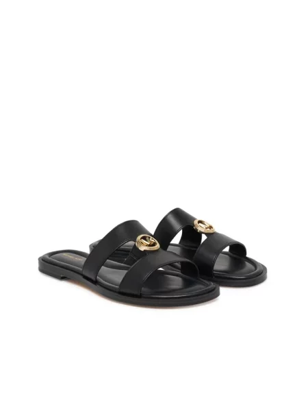 Klapki Michael Kors skórzane czarne