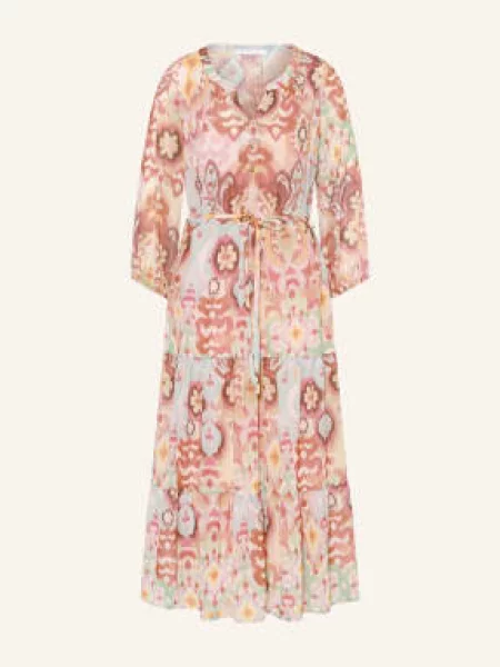 Betty&Co Sukienka Z Rękawami pink różowa