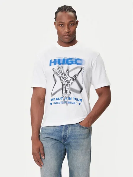 HUGO T-Shirt Nopix biały