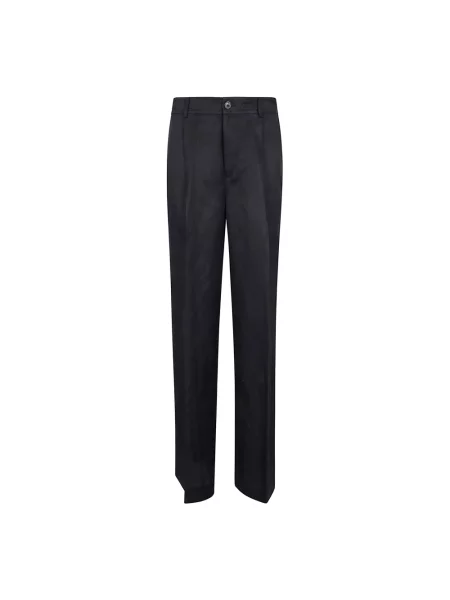 Lniane spodnie lniane Ralph Lauren niebieskie