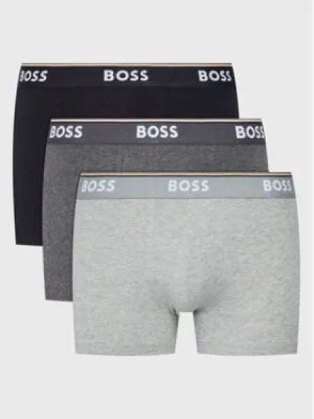 BOSS Boxerky Power tmavě šedá / šedý melír / černá bílá