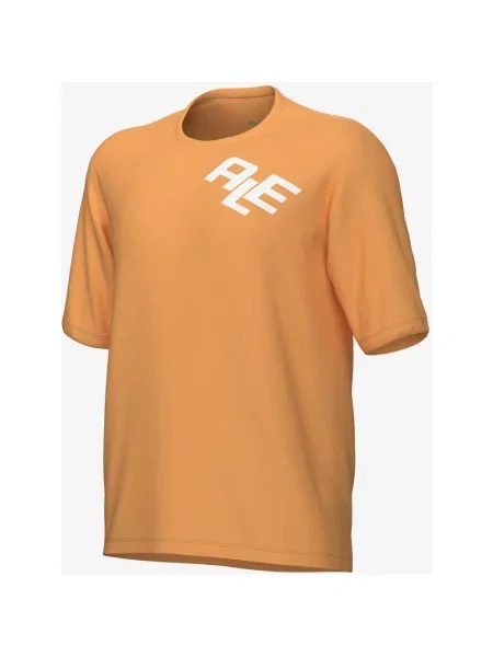 Koszulka rowerowa Alé Off Road Rugged krótki rękaw pomarańczowa logo S białe