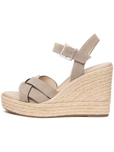 Velurové espadrilky Nerogiardini béžová